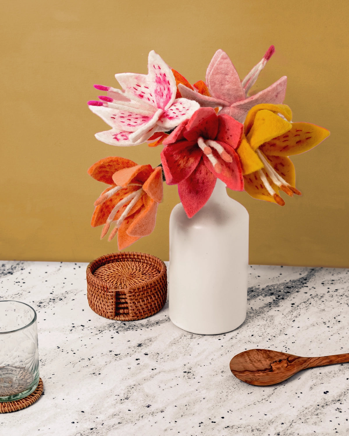 Global Goods Partners	Felt Stargazer Lily Flower