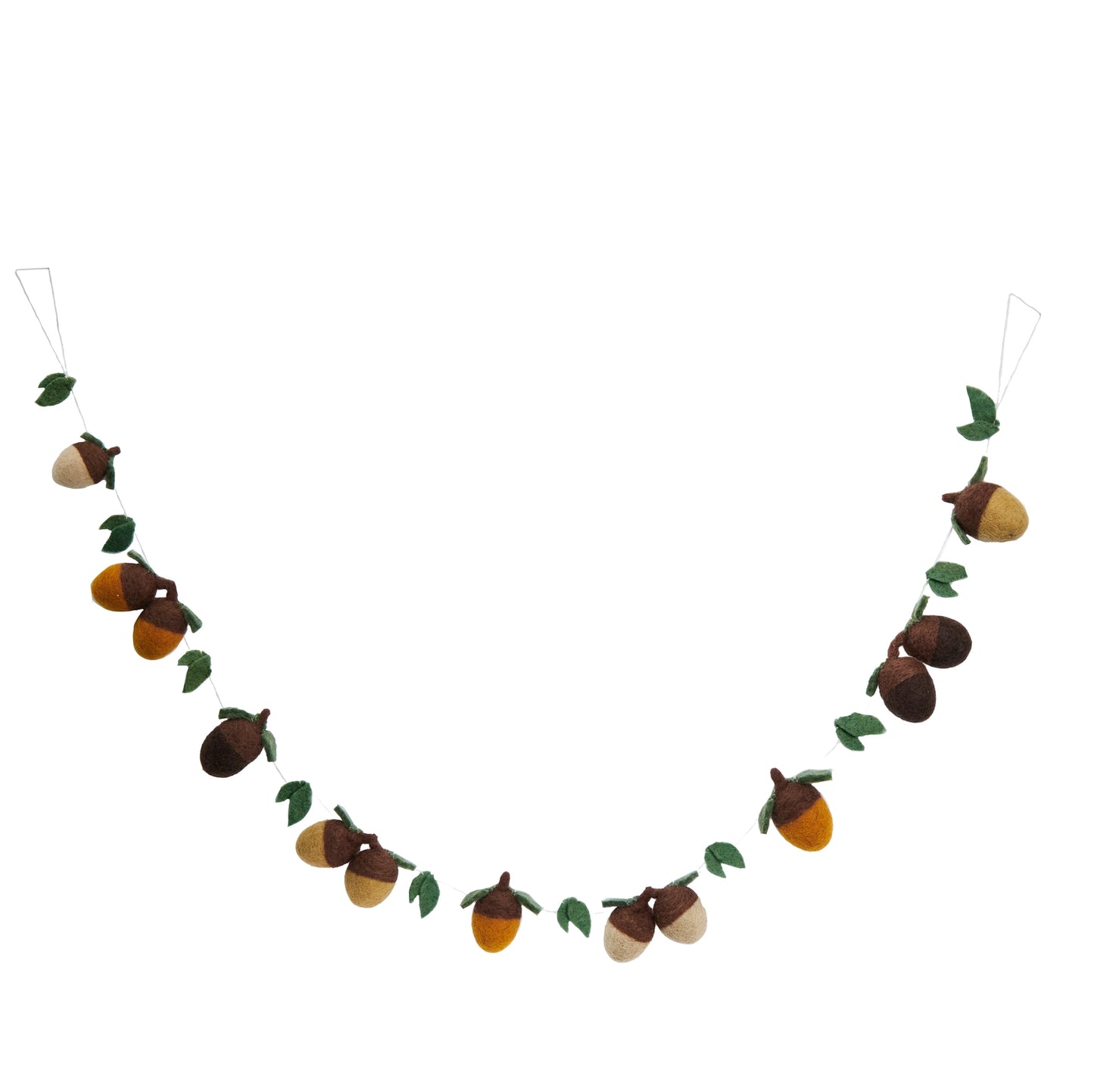 Global Goods Partners Felted Acorn Garland