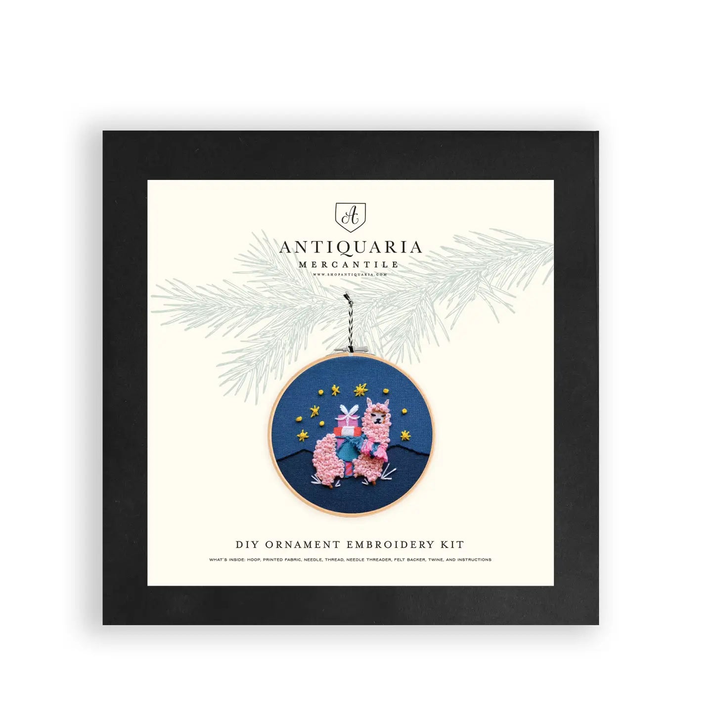 Antiquaria DIY Ornament Embroidery Kit : Alpaca