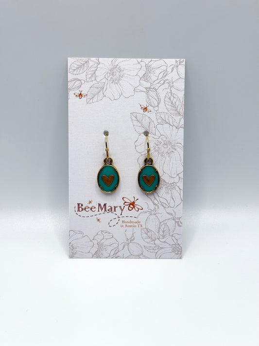 Bee Mary Heart Melt Earrings