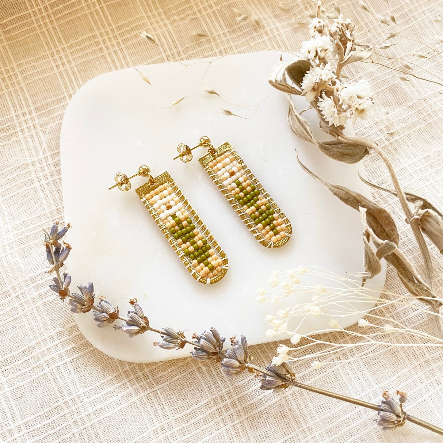 Ferro + Fawn Beaded Dawn Earrings