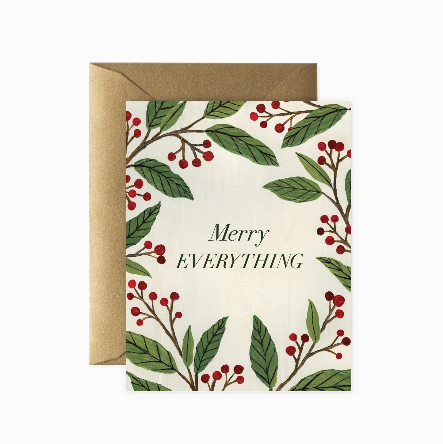 Paper Anchor Co Holiday Merry Everything Winter Berry Card