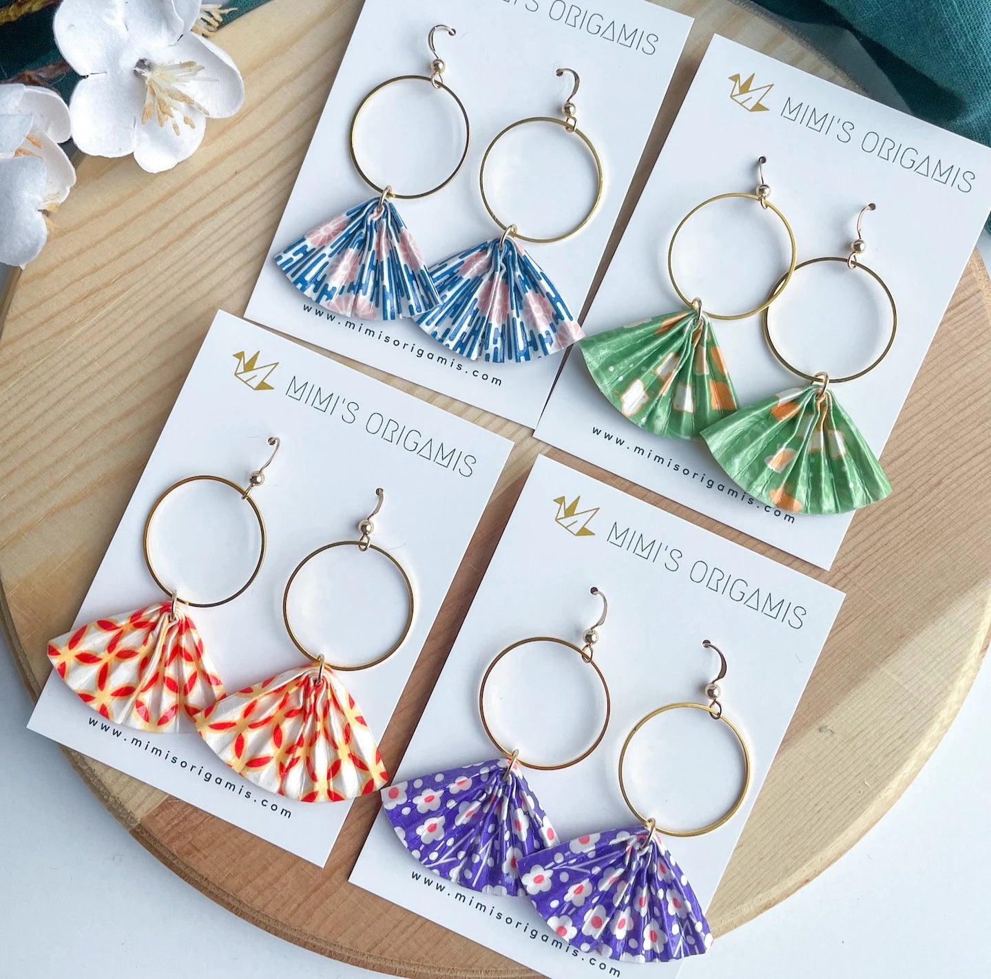 Mimi's Origamis Fan Earrings