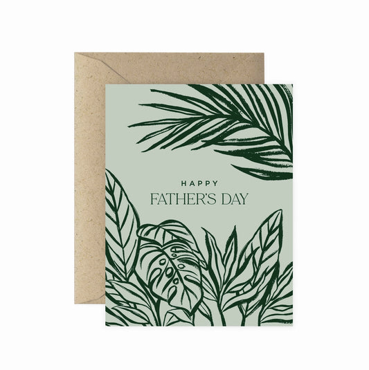 Paper Anchor Co Happy Father's Day Tropical Brush Card