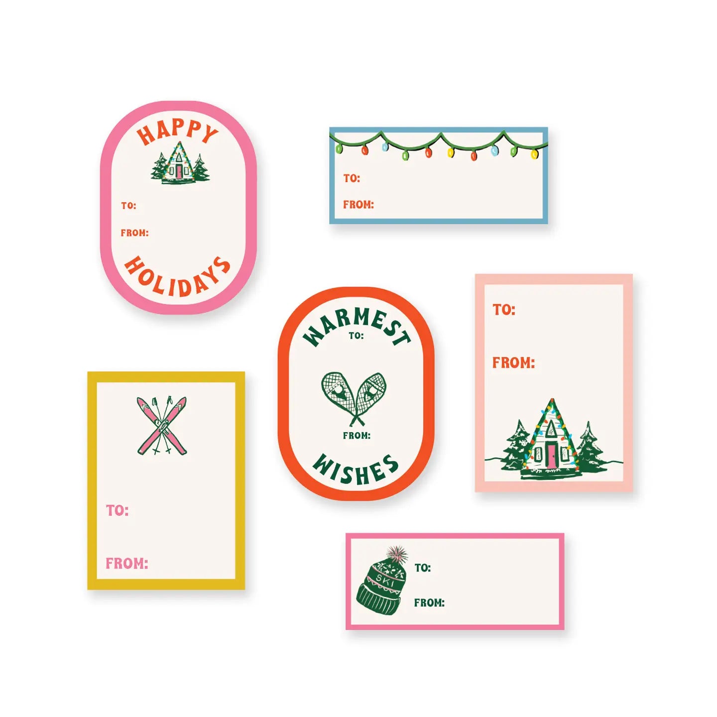 Antiquaria Gift Tag Stickers Set : Mountain Cabin