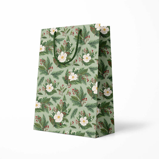 Paper Anchor Co Holiday Floral Gift Bag