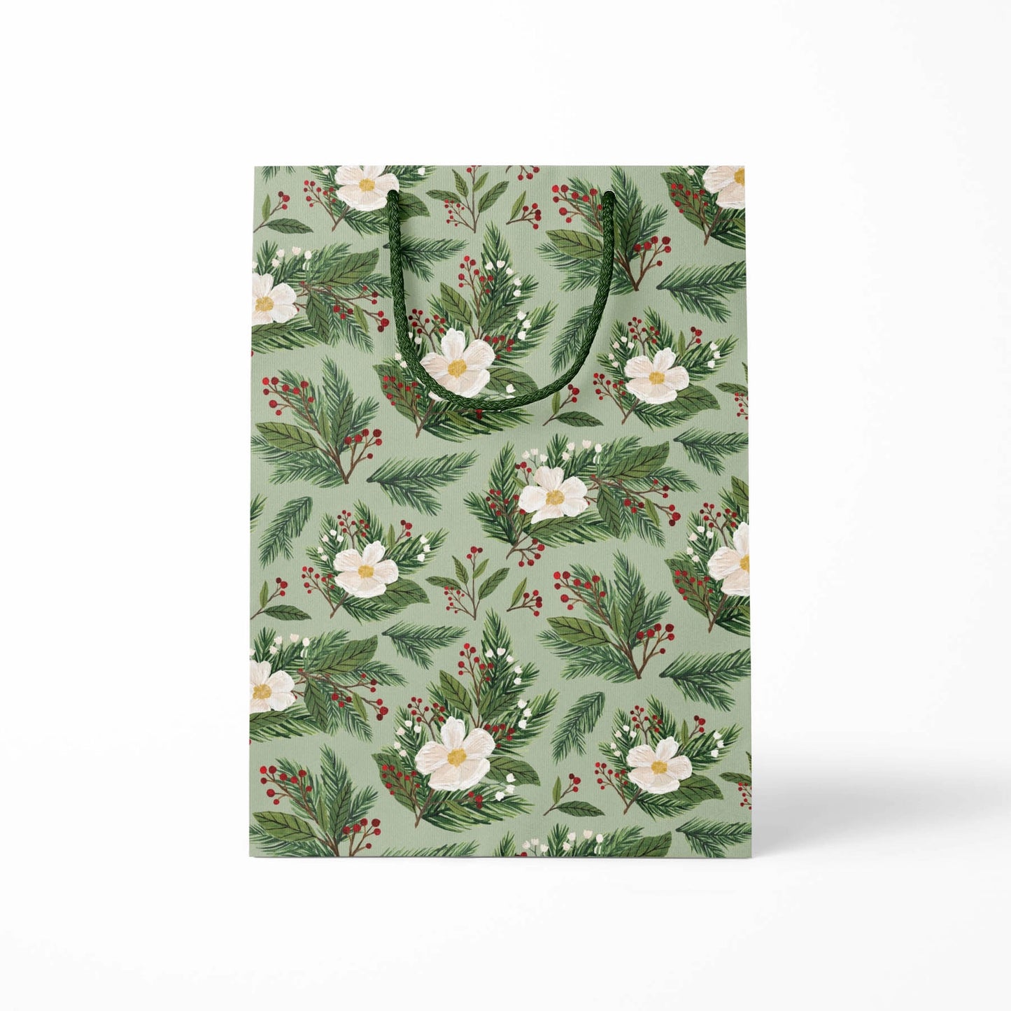 Paper Anchor Co Holiday Floral Gift Bag