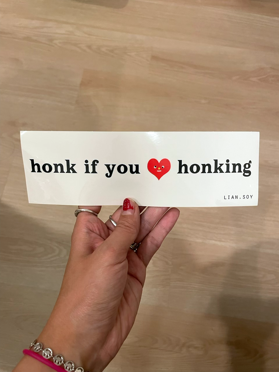 Lian Soy Honk Bumper Sticker