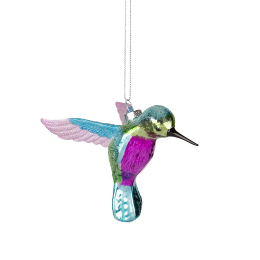 Glass Hummingbird Ornament