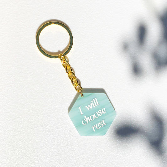 By Akki I Will Choose Rest Keychain