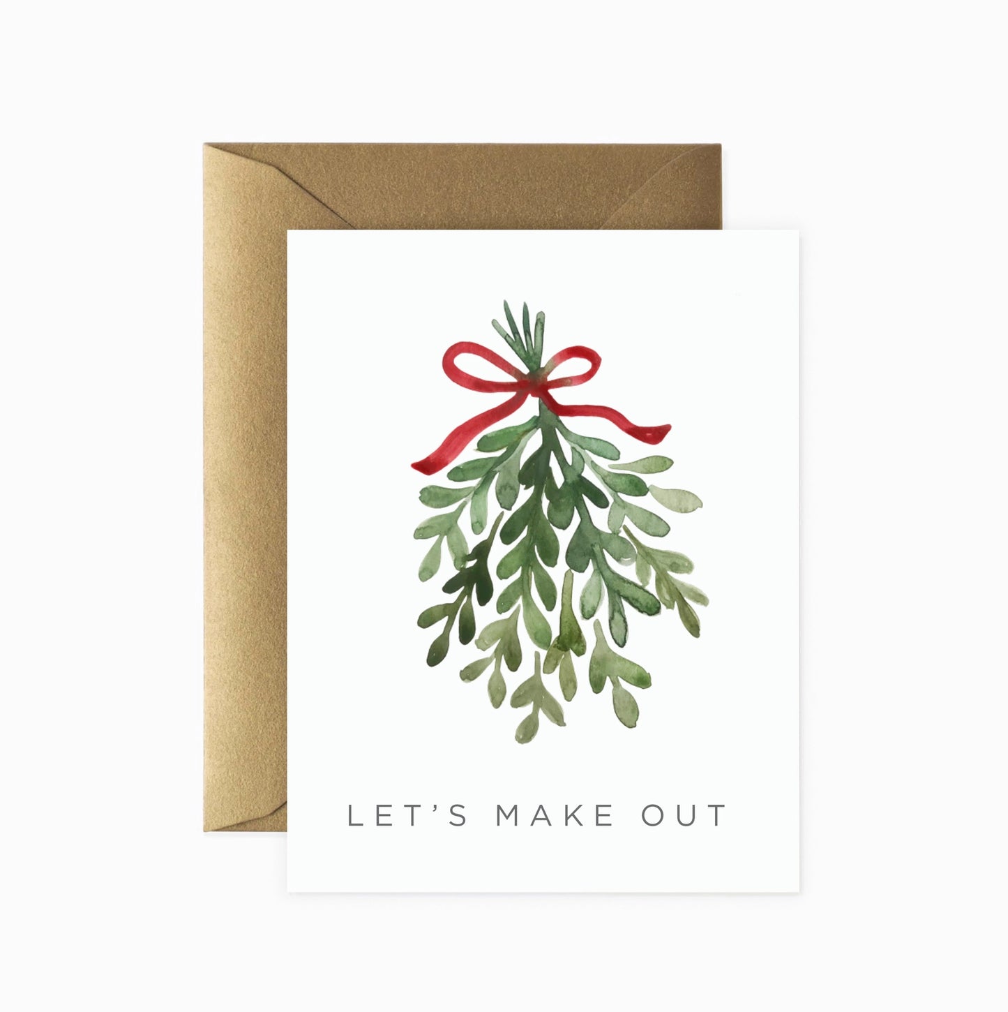 Paper Anchor Co Holiday Let's Make Out Mistletoe Card