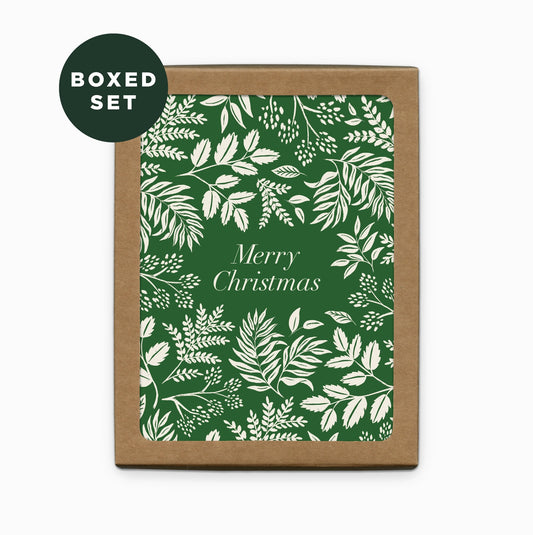 Paper Anchor Co Merry Christmas Vines Boxed Cards Set