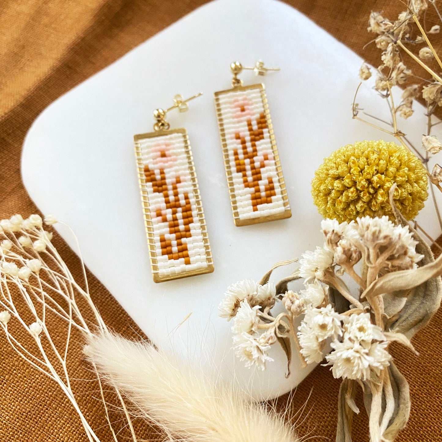 Ferro + Fawn Beaded Meadow Earrings