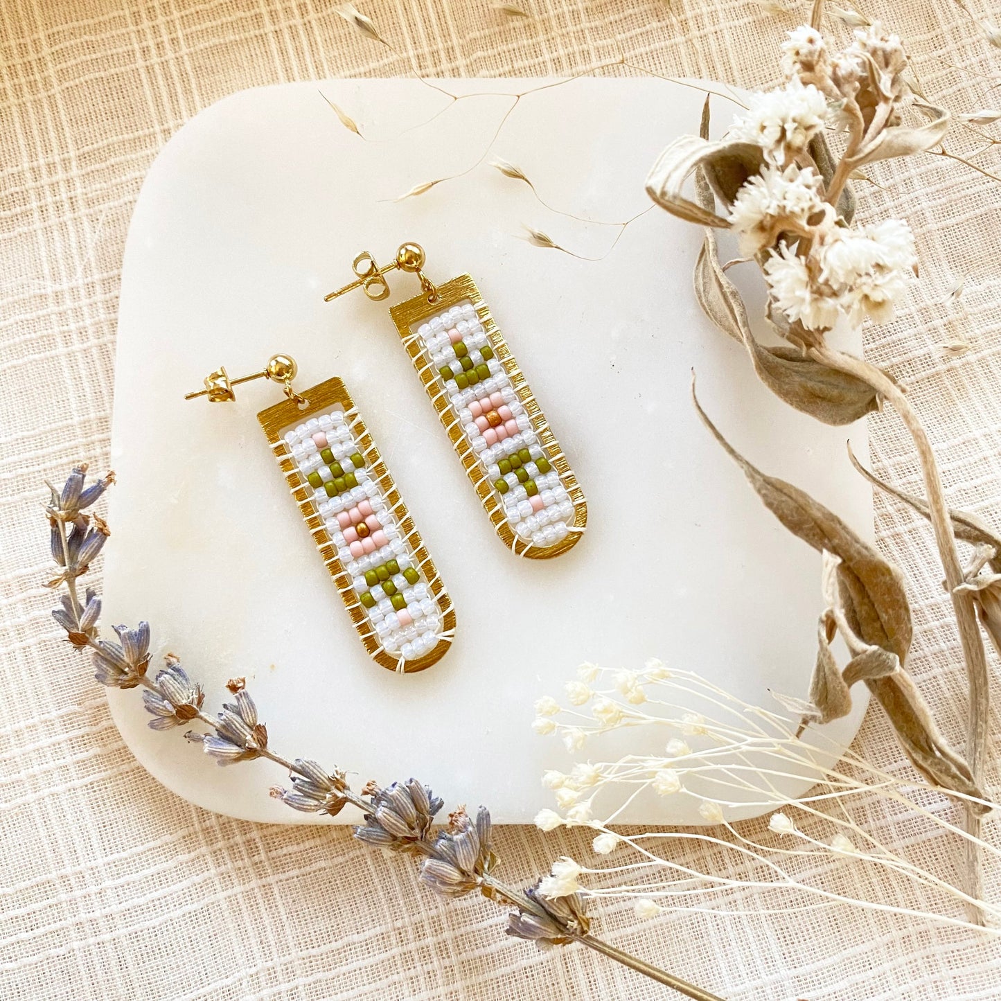 Ferro + Fawn Beaded Midsummer Earrings