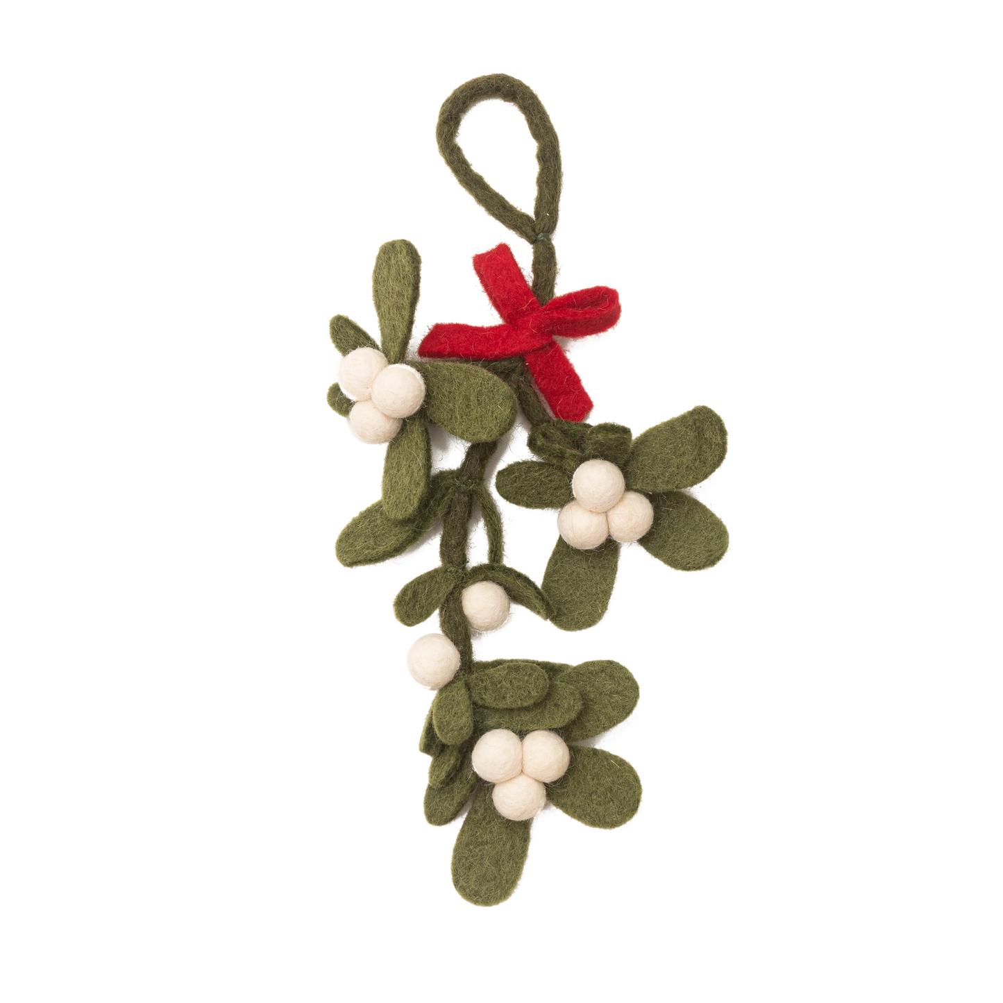 Global Goods Partners Felted Mistletoe Ornament