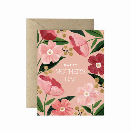 Paper Anchor Co Happy Mother's Day Dark Poppy Card