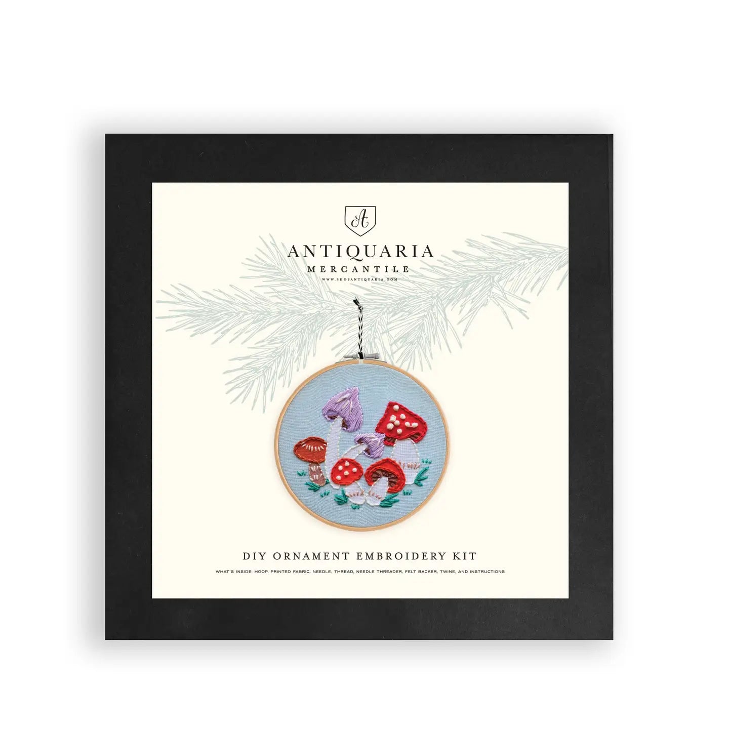 Antiquaria DIY Ornament Embroidery Kit : Mushroom