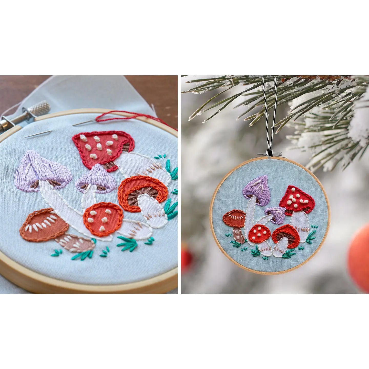 Antiquaria DIY Ornament Embroidery Kit : Mushroom