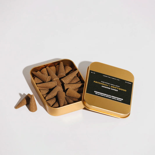 Commonwealth Provisions Patchouli + Driftwood Incense Cones