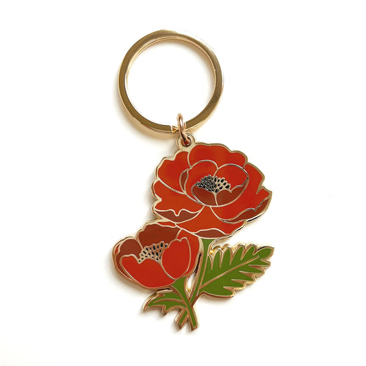 Paper Anchor Co Poppy Keychain