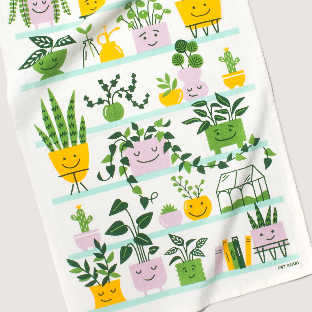 Seltzer Goods Pot Heads Tea Towel