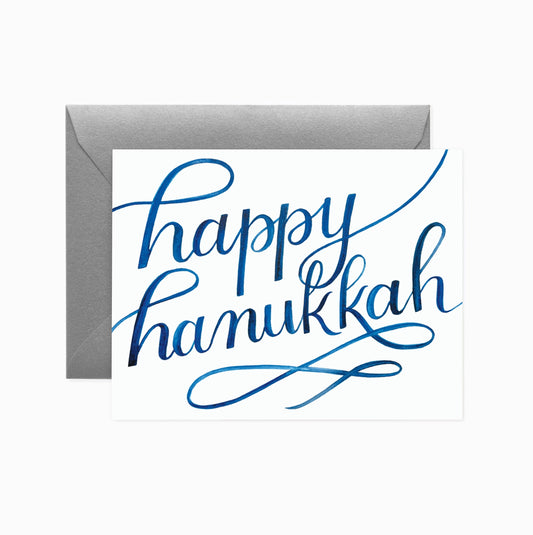 Paper Anchor Co Hanukkah Script Card