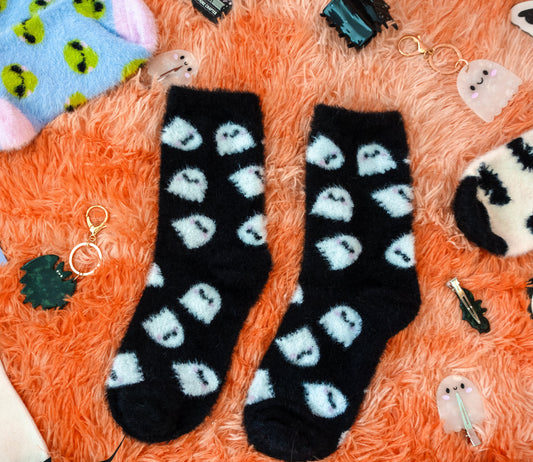 Jollie Ollie Ghostie Fuzzy Socks