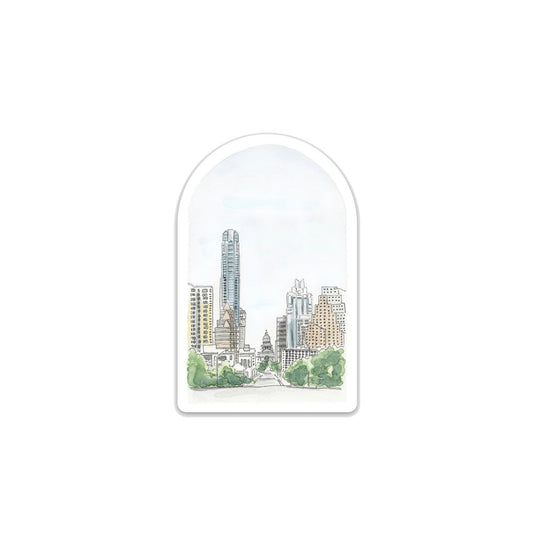 WatercolorATX Arch Downtown Sticker