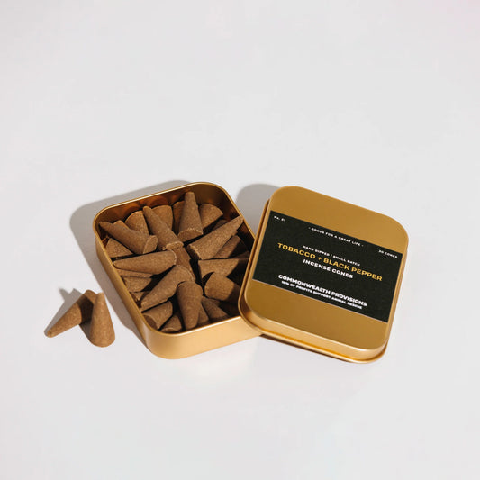 Commonwealth Provisions Tobacco + Black Pepper Incense Cones