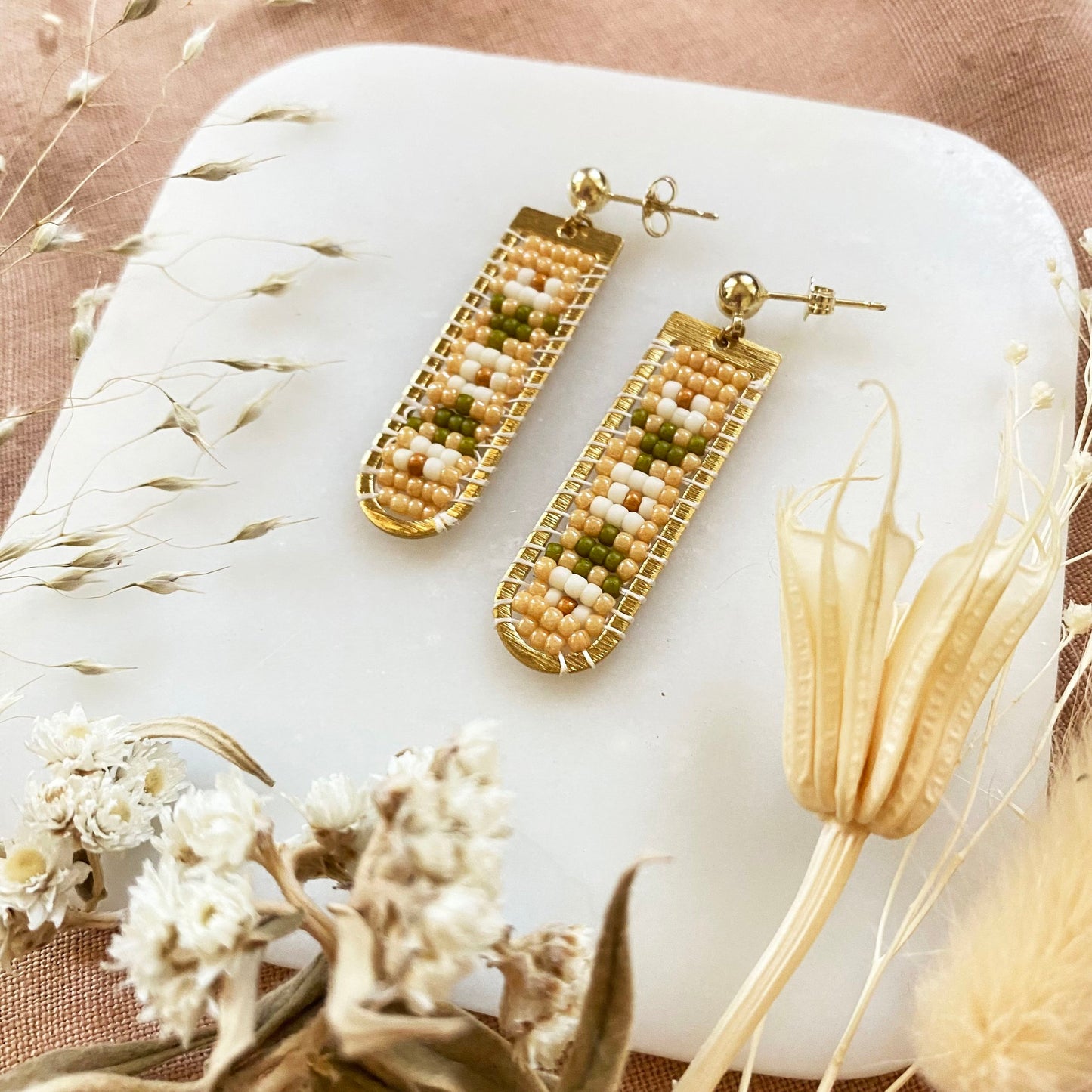 Ferro + Fawn Beaded Whim Earrings